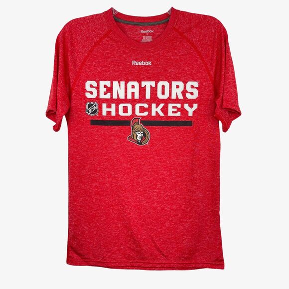 Senators Hockey Reebok Red Short Sleeve Crewneck T-shirt Men's Sz S - Picture 1 of 5